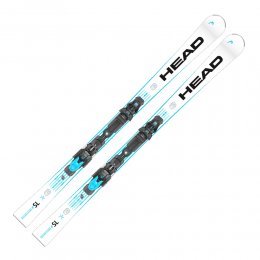 Schiuri Head Worldcup Rebels e-SL Pro White/Speed Blue + legaturi Freeflex 14 Gw 25/26