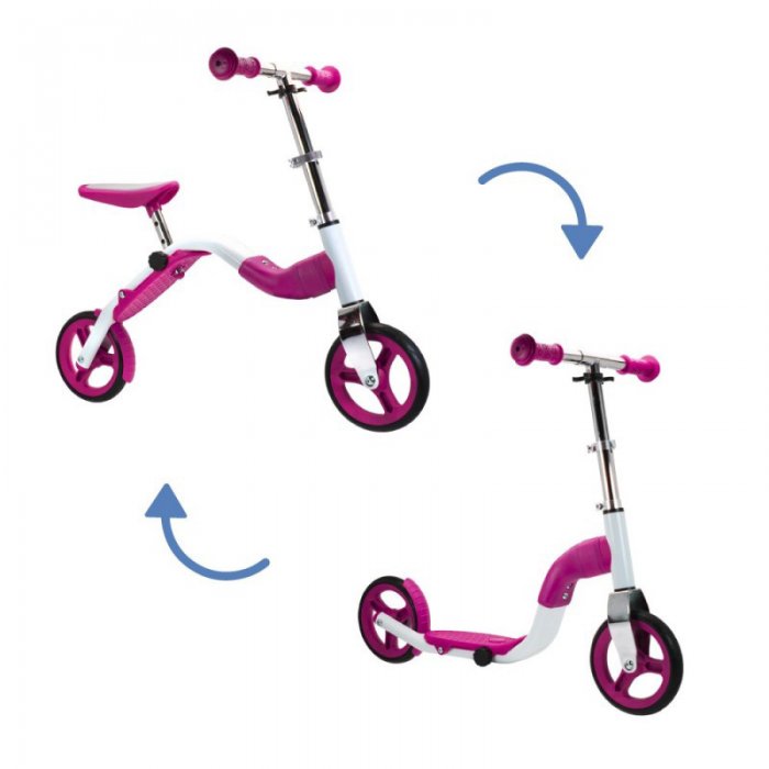 Trotineta si Bicicleta 2 in 1 Scoobik Pink