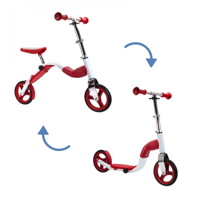 Trotineta si Bicicleta 2 in 1 Scoobik Red