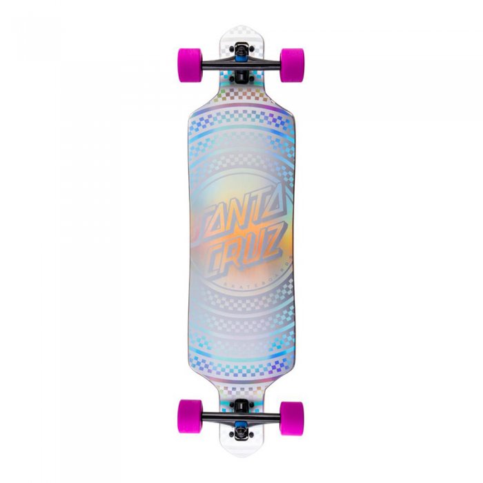 Longboard Santa Cruz Prismatic Dot Drop Thru Silver