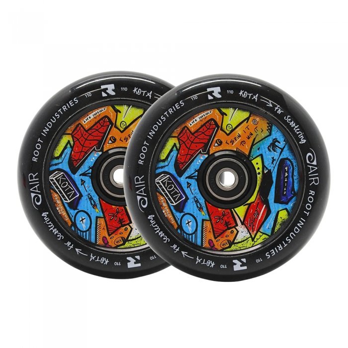 Set 2 roti Root Air Kota 110mm Black