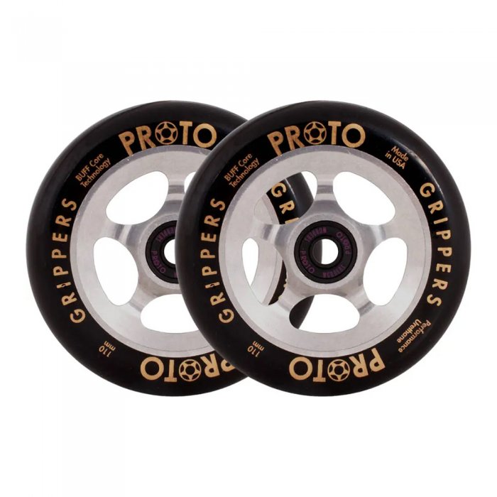 Set 2 roti Trotineta Proto Spoked Grippers 110mm Black On Raw