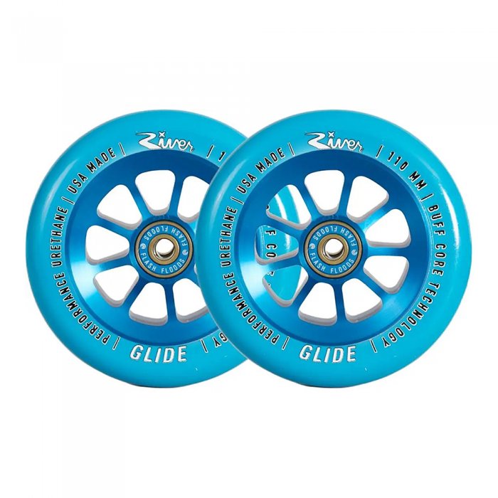 Set 2 roti Trotineta River Naturals Glide 110mm Sapphire