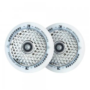 Set 2 roti Trotineta Root Honeycore White 110mm Mirror