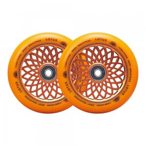 Set 2 roti Trotineta Root Lotus 110mm Radiant Orange