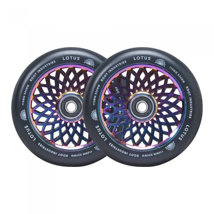 Set 2 roti Trotineta Root Lotus 110mm Rocket Fuel/Black