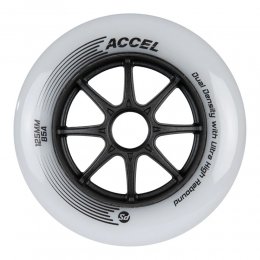 Set 6 Roti Powerslide Accel Black/White 125mm/85a