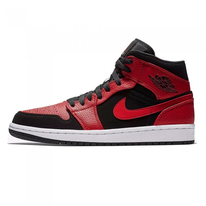 Shoes Nike Air Jordan 1 Mid Black/White/Gym Red
