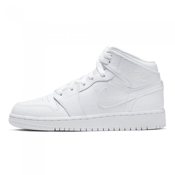 Shoes Nike Air Jordan 1 Mid Triple White GS