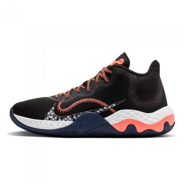 Ghete Baschet Nike Renew Elevate Black/Thunder Blue/Bright Mango