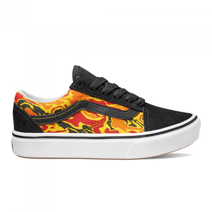 Incaltaminte Vans Old Skool ComfyCush (Flame Camo) Black/True White