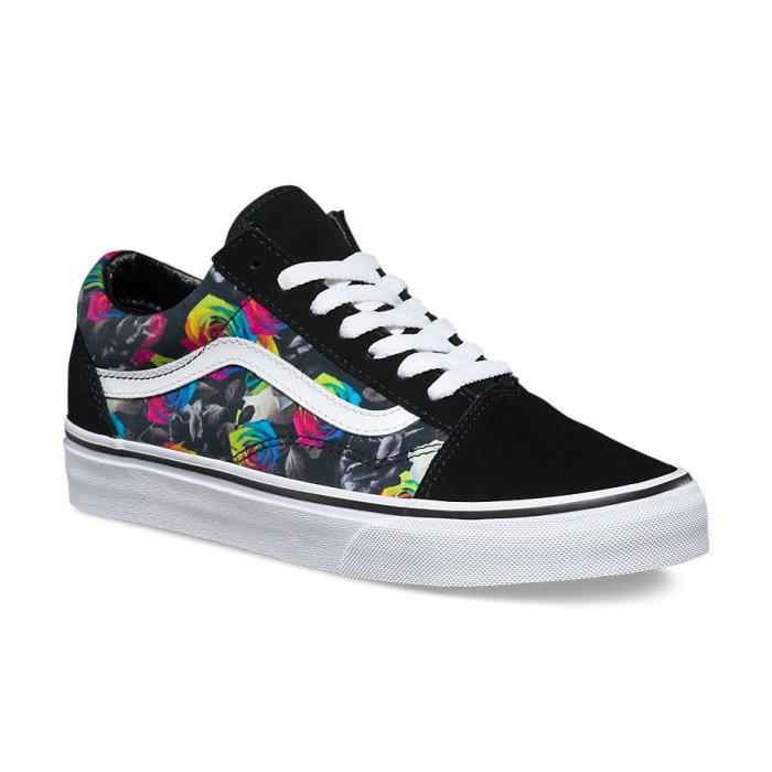 Shoes Vans Old Skool Rainbow Floral Black/True White