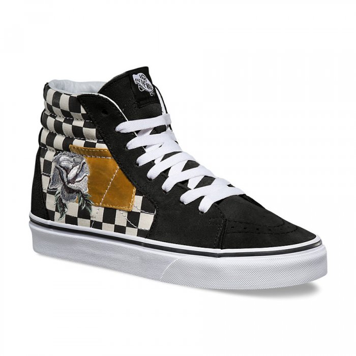 Shoes Vans SK8-Hi (Satin Patchwork) checker/black