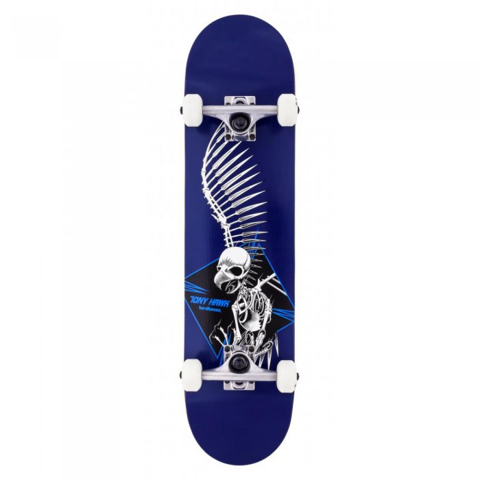Skateboard Birdhouse Stage 1 Full Skull 2 Blue 7.5 inch