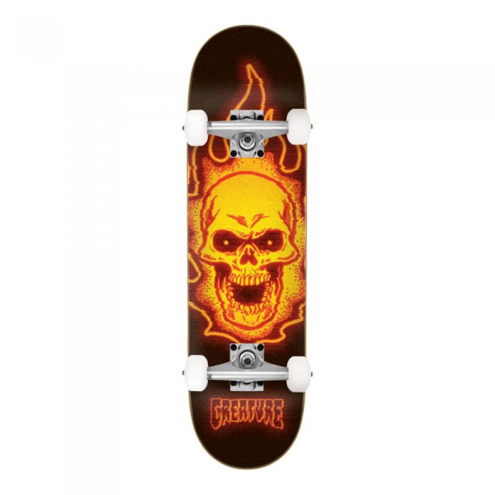 Skateboard Creature Bonehead Glitch Full Orange/Multi 8inch