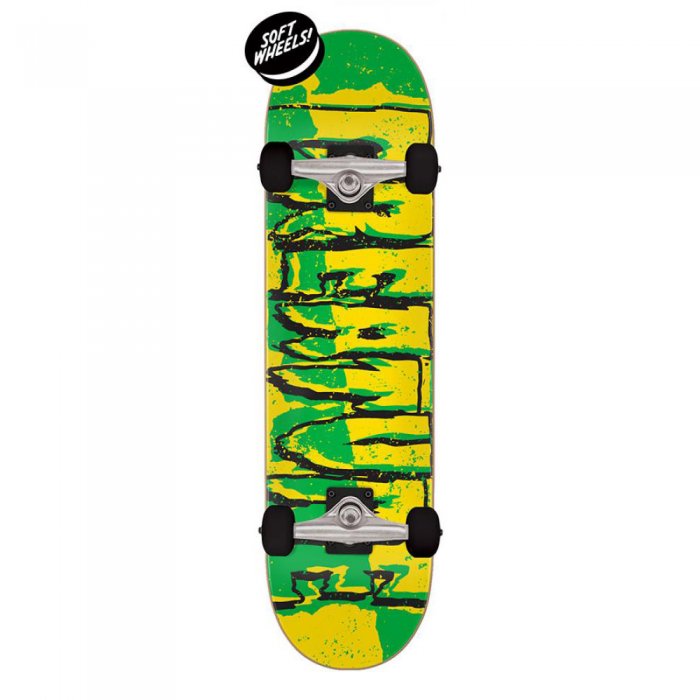 Skateboard Creature Ripped Logo Micro Green/Yellow 7.5inch