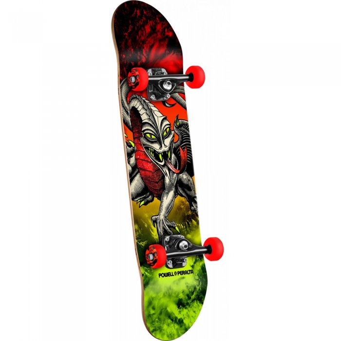 Skateboard Powell Peralta Cab Dragon Storm 31.75X7.75inch red/lime