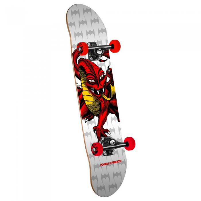 Skateboard Powell Peralta Cab Dragon 31.75X7.75inch white/red