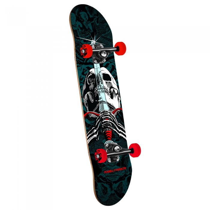 Skateboard Powell Peralta Skull & Sword 31.67X7.88inch turquoise
