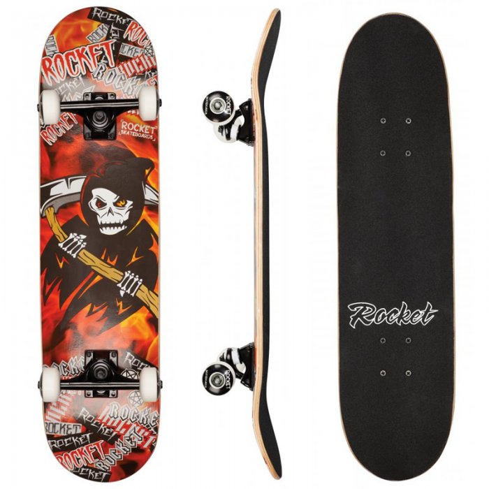 Skateboard ROCKET Wallpaper 31x7,75inch Music Metal