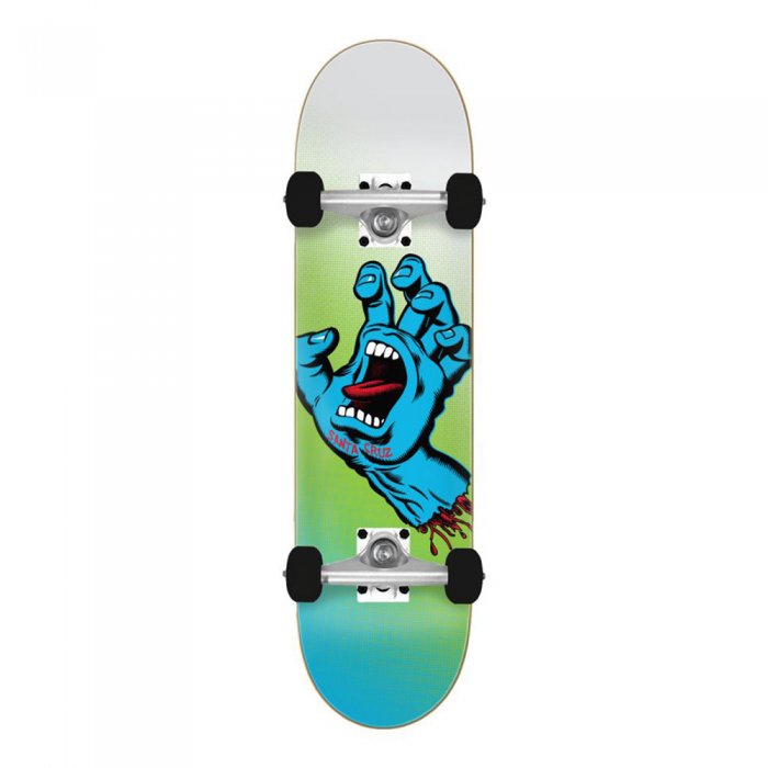 Skateboard Santa Cruz Screaming Hand Color Fade Full White/Blue 8inch