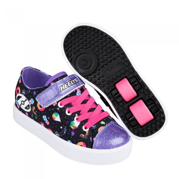 Heelys Snazzy X2 Black/Rainbow/Sweets