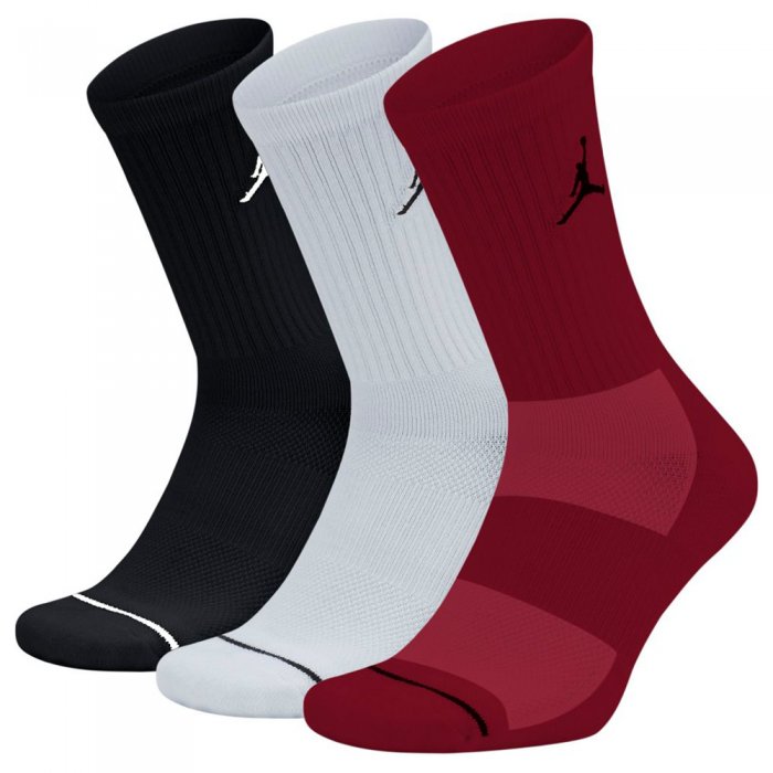 Sosete Nike Jordan Jumpman Crew Black/White/Red 3 per