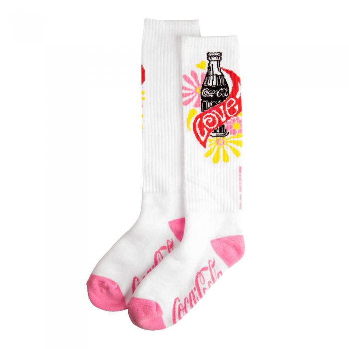 Sosete Rookie X Coca-Cola Love White