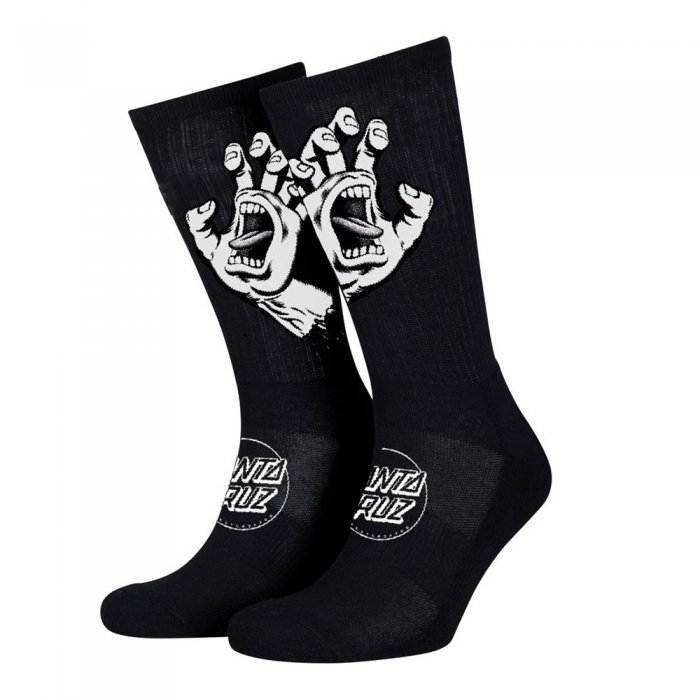 Sosete Santa Cruz Screaming Hand Mono Black