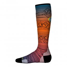 Sosete Smartwool Jr Zero Cushion Geo Peaks Print Orange Rust 25/26