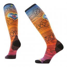 Sosete Smartwool Zero Cushion Geo Peaks Print Otc Orange Rust 25/26