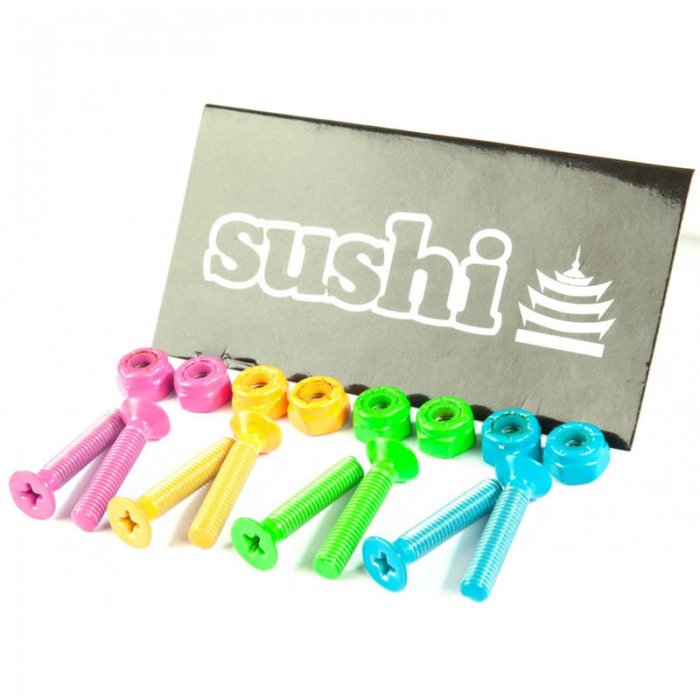 Set suruburi Sushi colorate pentru skateboard 1 inch