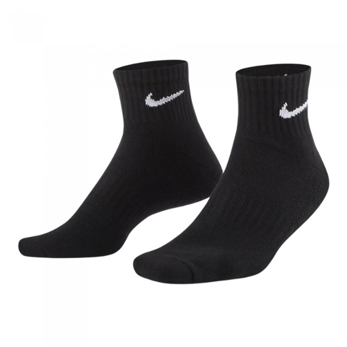 Set sosete Nike Everyday Cushioned Qtr 3 per Black/White