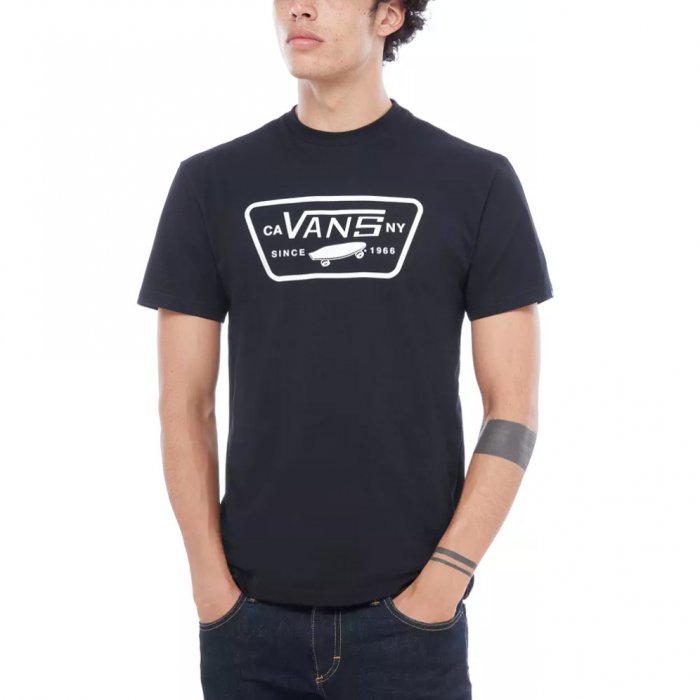 Tricou Vans Full Patch Black/White - Click Image to Close