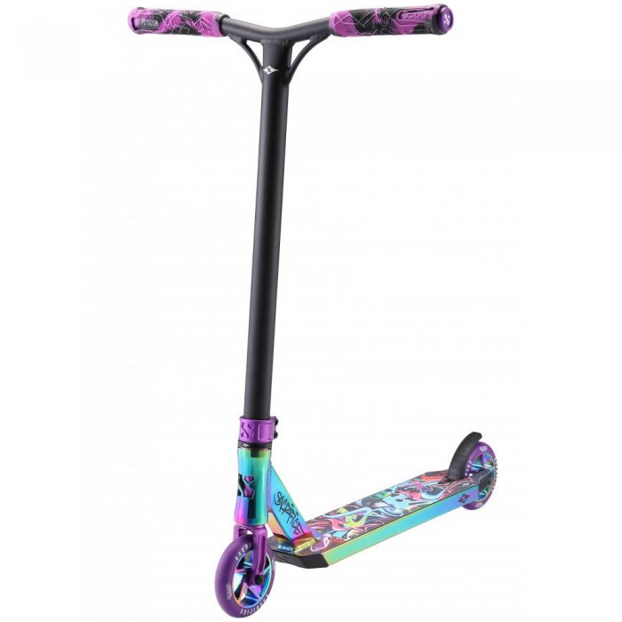 Trotineta Sacrifice Scooters Flyte 100 V2 Neochrome/Purple Graffiti