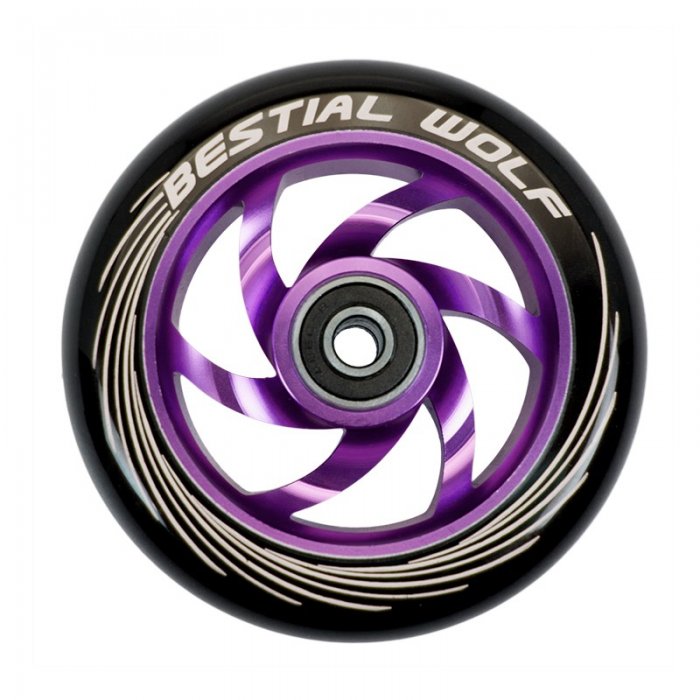 Roata Trotineta Bestial Wolf Twister 110mm + Abec 9 Black/Purple