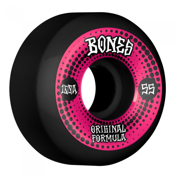 Set 4 roti Skateboard Bones Originals 55mm 100a V5 Sidecut