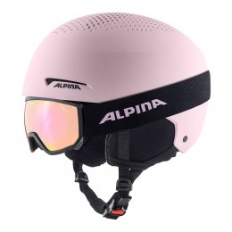 Set casca si ochelari Alpina Zupo Light-Rose Matt