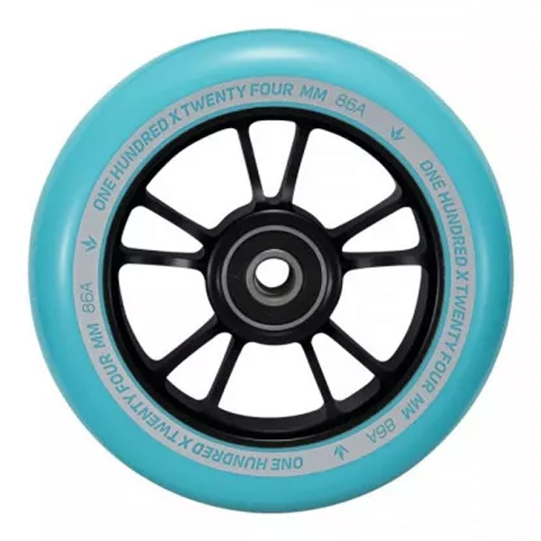 Set 2 Roti Trotineta Blunt 10 Spokes 100mm + Abec 9 Black/Teal