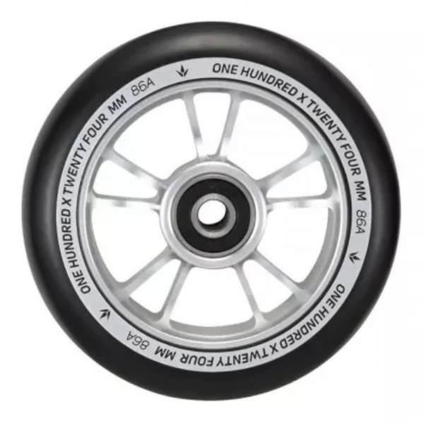 Set 2 Roti Trotineta Blunt 10 Spokes 100mm + Abec 9 Silver/Black