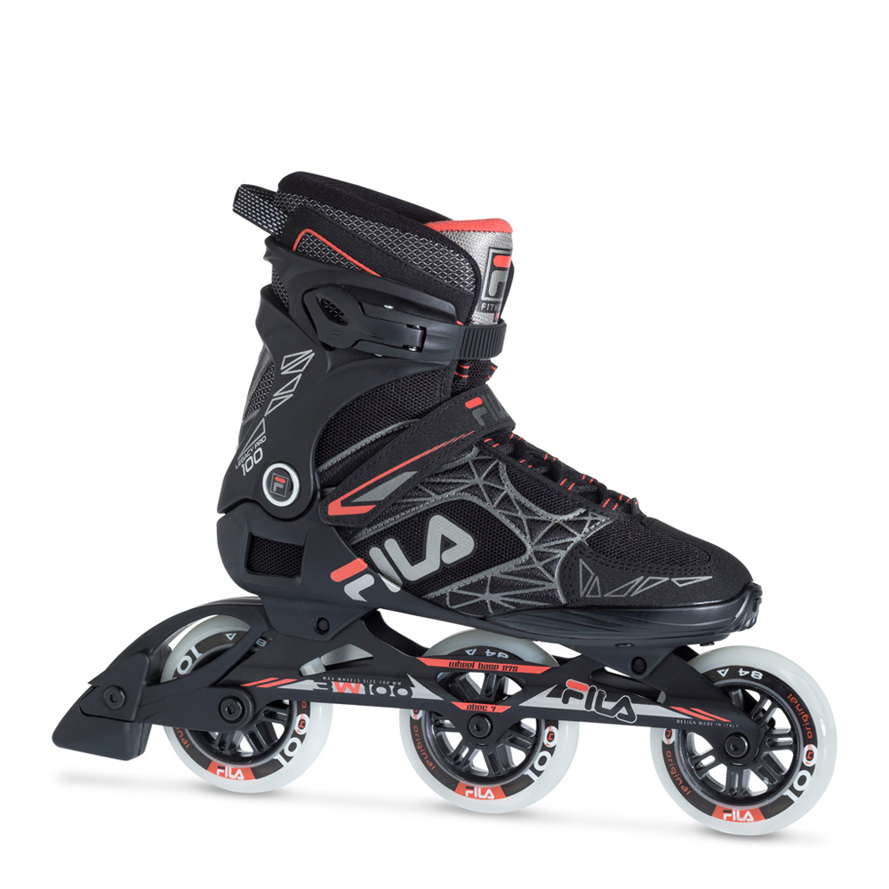 Role Fila Legacy Pro 100 Black Red Skates.ro