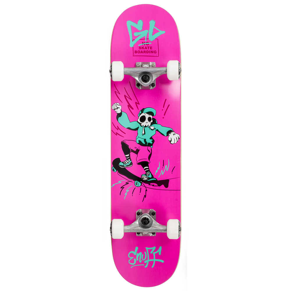 Skateboard Enuff Skully Mini Pink 7.25inch - Skates.ro