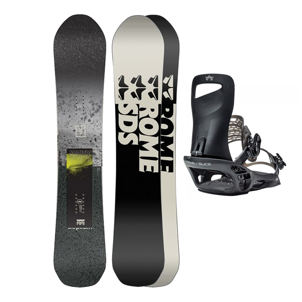 Placa Snowboard Rome Warden cu legaturi Slice black 22/23 - Skates.ro