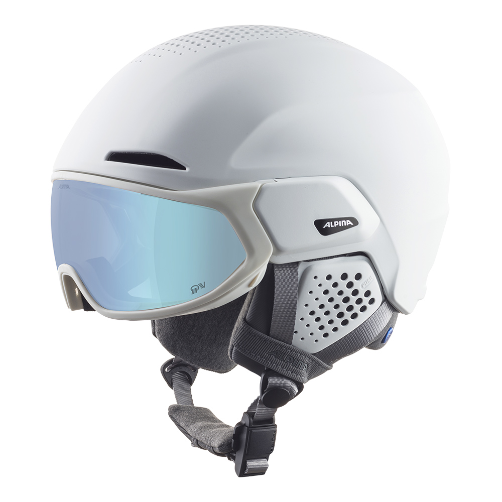 Casca Alpina Alto QV white matt/ice blue - Skates.ro