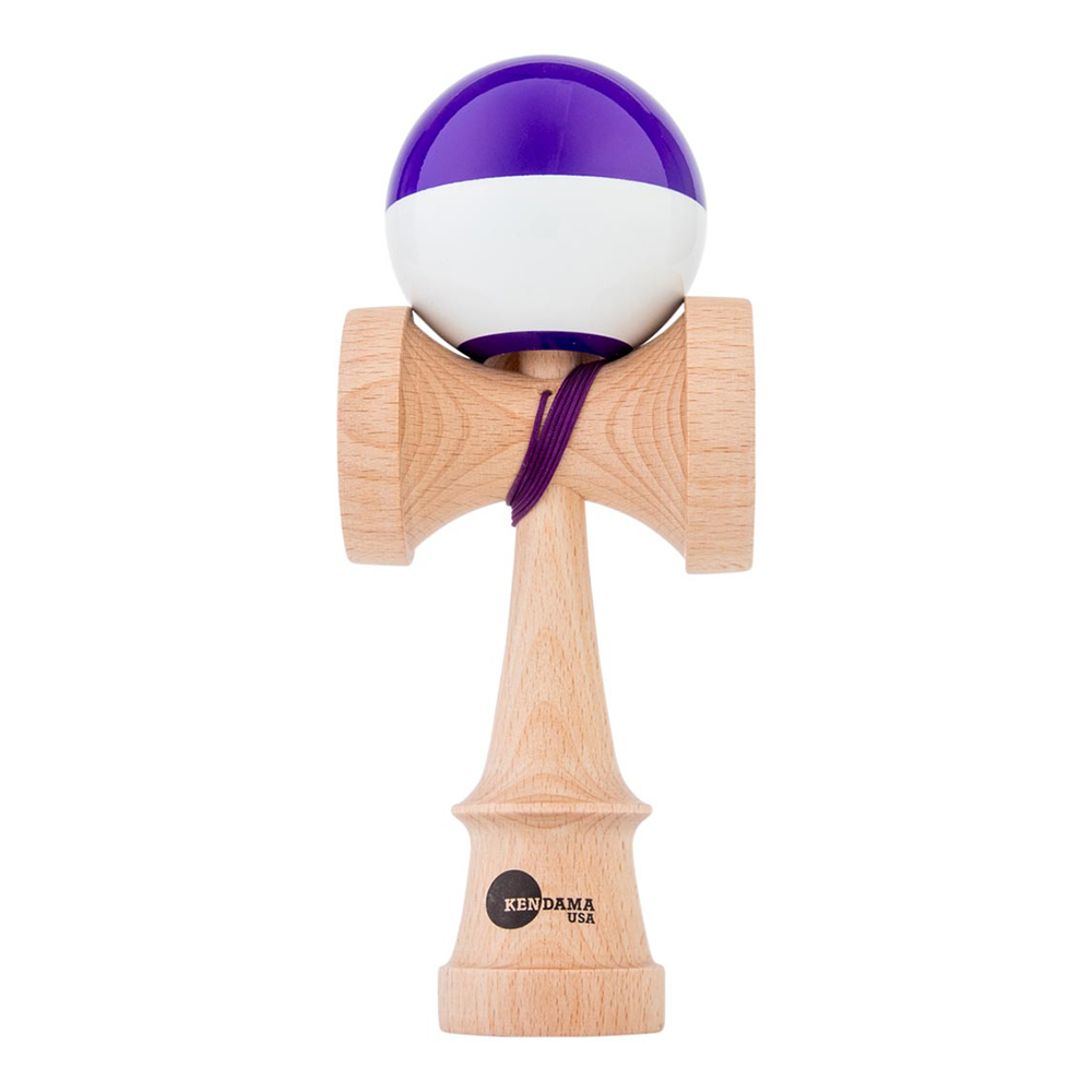Kendama USA Kaizen Jet Shape Half Split Purple/White - Skates.ro