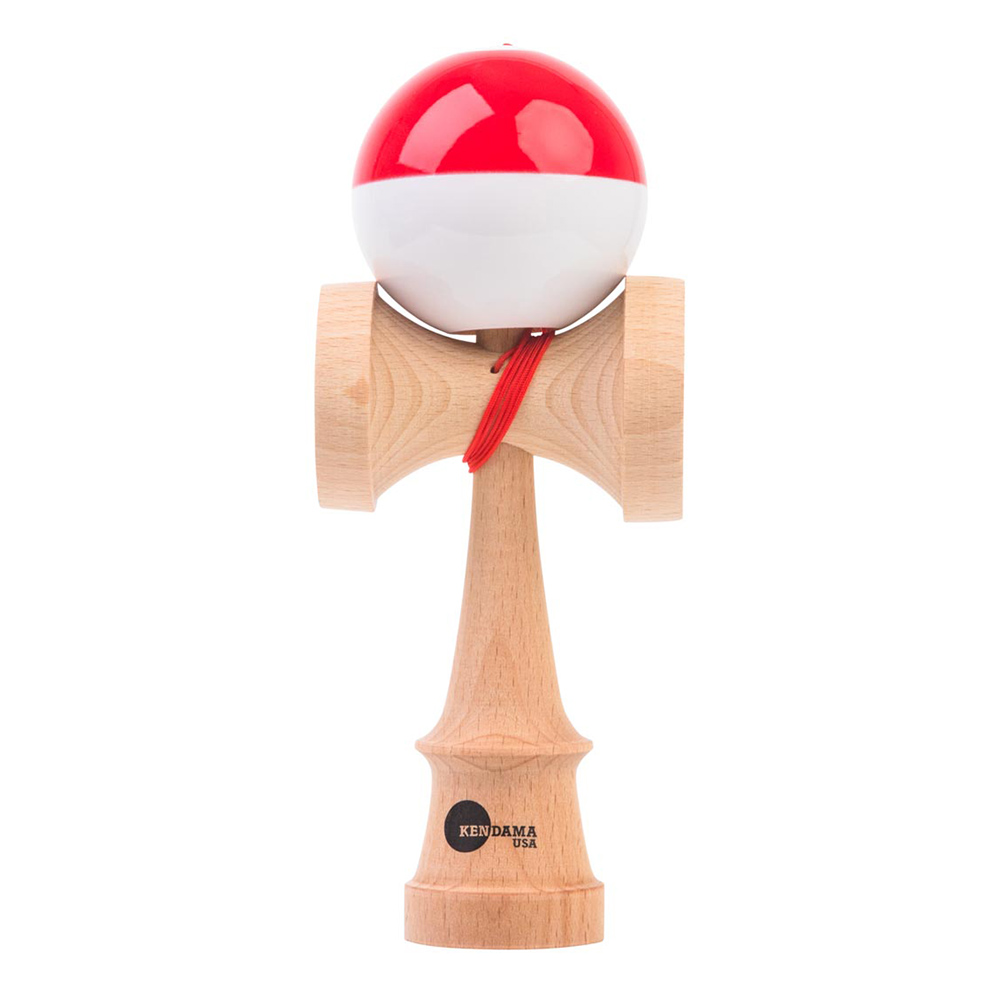 Kendama USA Kaizen Jet Shape Half Split Red/White - Skates.ro
