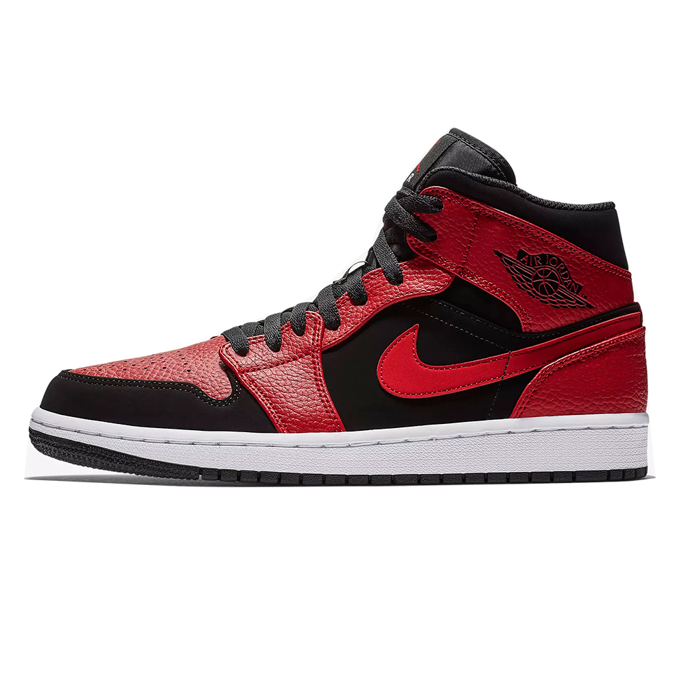 Shoes Nike Air Jordan 1 Mid Black/White/Gym Red Skates.ro