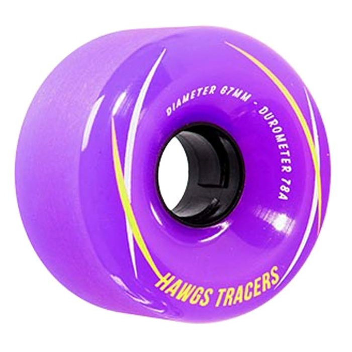 Set 4 roti Longboard Hawgs Tracers 67mm purple