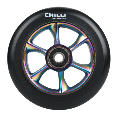 Roata Trotineta Chilli Turbo 110mm + Abec 9 black rainbow