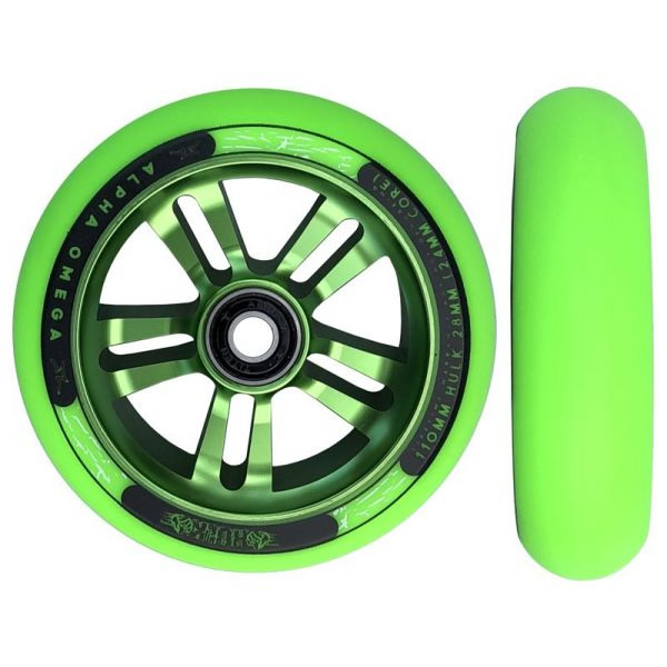 Roata Trotineta AO Hulk 110mm/28mm wide Green/Green